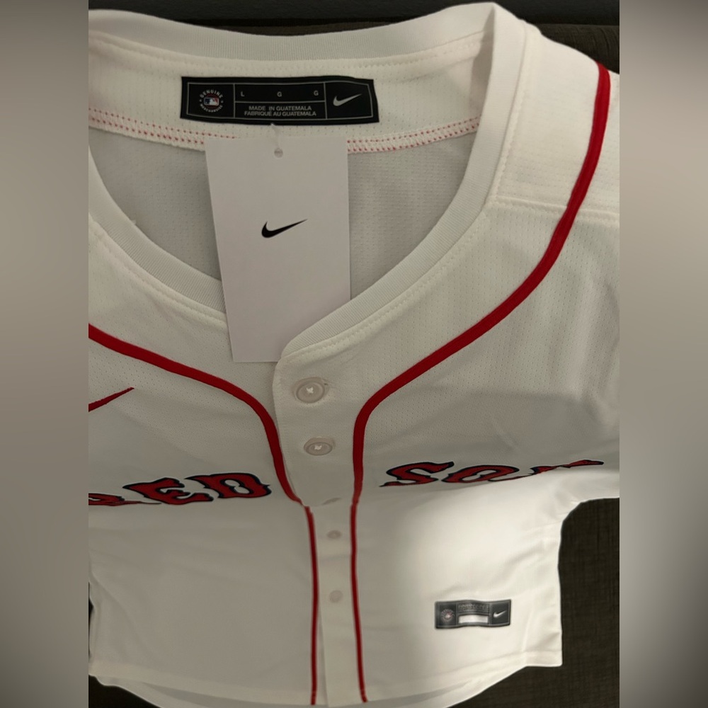 Nike Authentic Boston Red Sox David Ortiz #34 MLB White Jersey Men’s Size: L - Picture 6 of 8